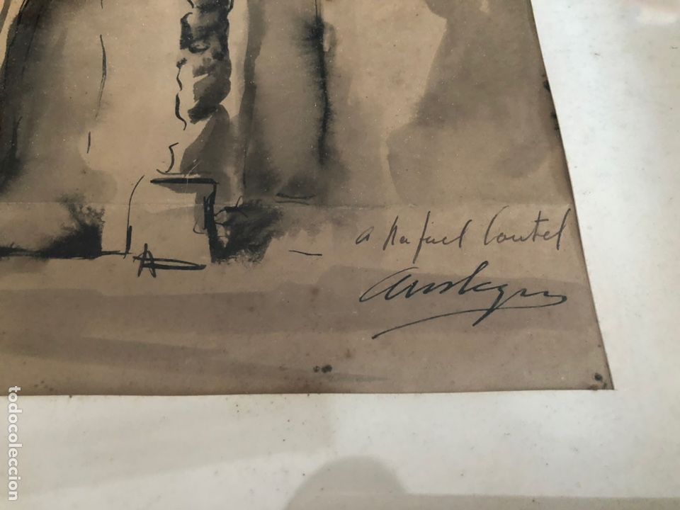 Arte: RAFAEL CONTEL COMENGE-ACUARELA Y BOCETO ORIGINAL. - Foto 3