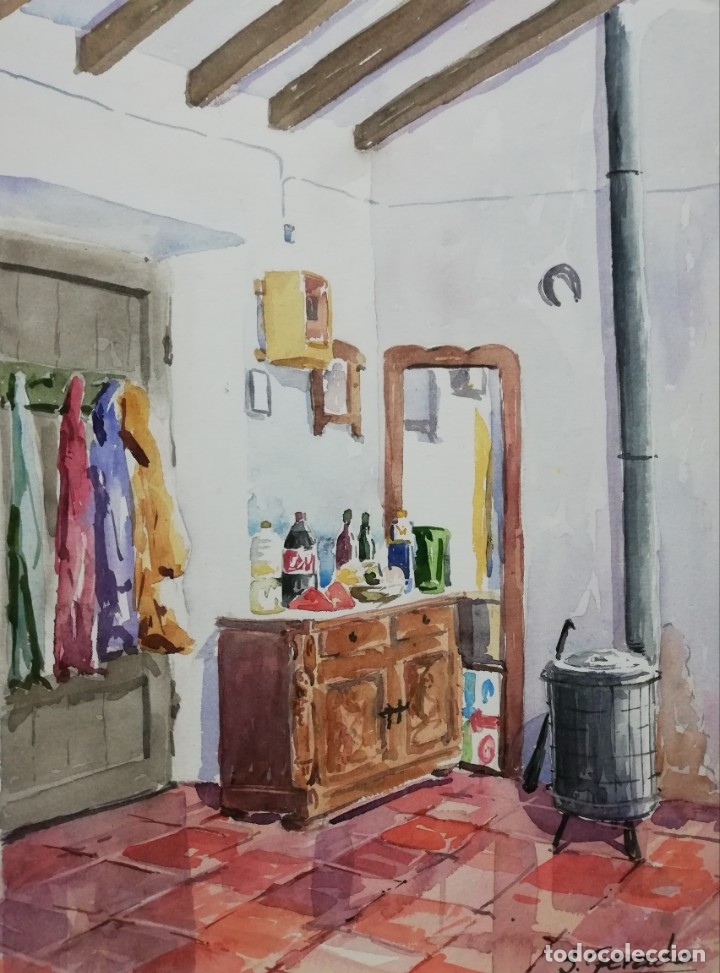 Arte: Estufa en interior.Angel Sanchez Gerada. - Foto 1