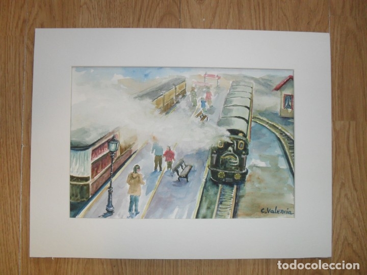 Arte: Trenes en la estaci&oacute;n - Foto 1