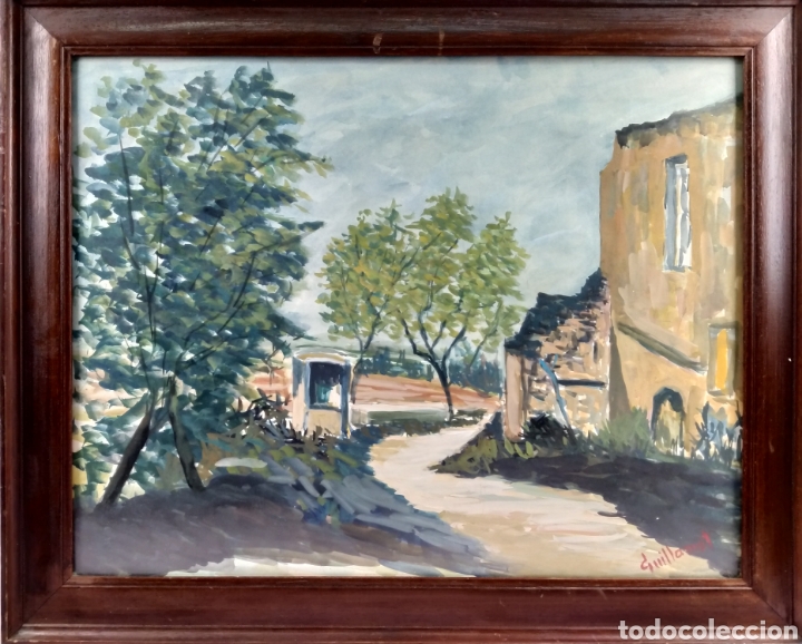 Kunst: GUILLAMET / ORIGINAL ACUARELA FIRMADA 75/60cm