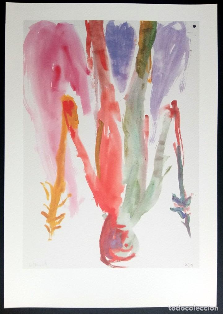 Arte: OFFSET ACUARELA -SIN TITULO - GEORGE BASSELITZ - Foto 1