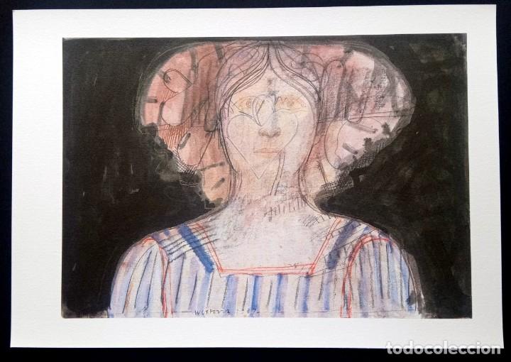 Arte: OFFSET ACUARELA - FEMME CONTRE FOND FONC&Eacute; - CO WESTERIK