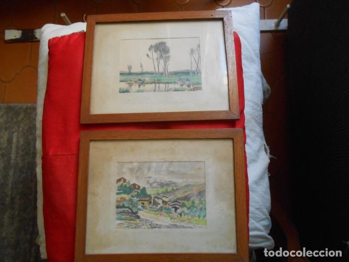 Arte: Dos Cuadros Acuarelas - Foto 1