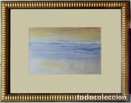 Arte: MARINA REALIZADA EN ACUARELA - FIRMADO VANDERWILDE - CUADRO-086