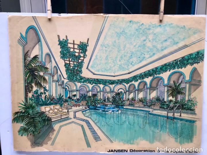 Arte: MAISON JANSEN , BOCETO PROYECTO DECORACION , - Foto 1