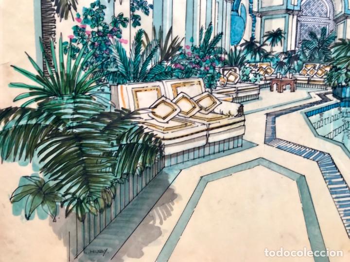 Arte: MAISON JANSEN , BOCETO PROYECTO DECORACION , - Foto 5