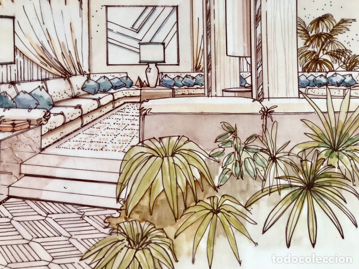 Arte: MAISON JANSEN BOCETO PROYECTO DE DECORACION , - Foto 7