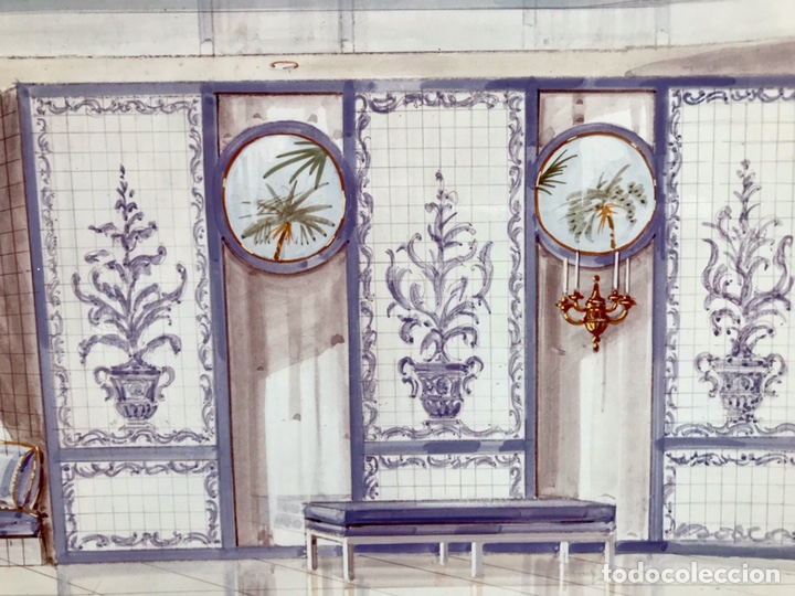 Arte: MAISON JANSEN BOCETO PROYECTO DE DECORACION - Foto 4