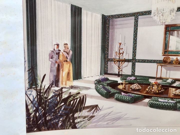Arte: MAISON JANSEN BOCETO PROYECTO DE DECORACION - Foto 2