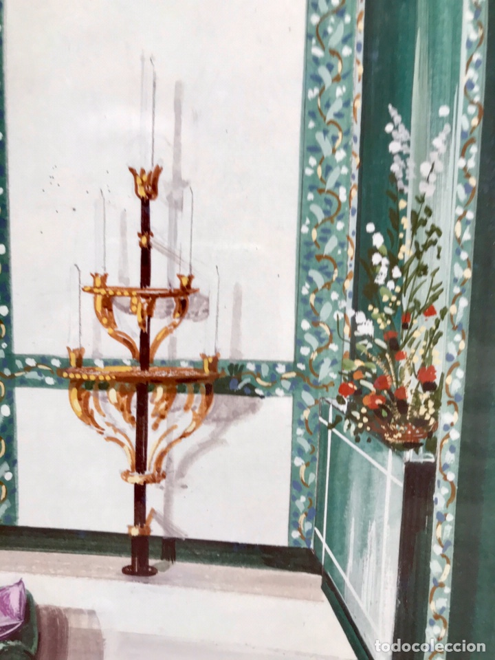 Arte: MAISON JANSEN BOCETO PROYECTO DE DECORACION - Foto 5