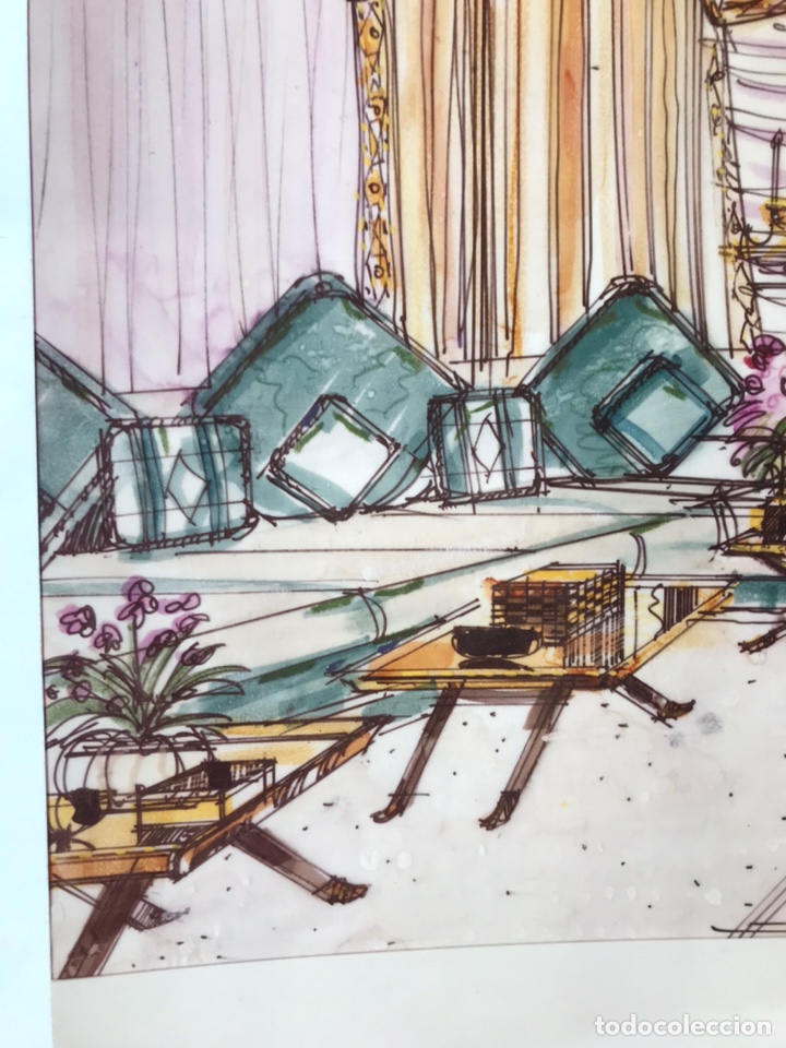 Arte: MAISON JANSEN BOCETO PROYECTO DE DECORACION , - Foto 6