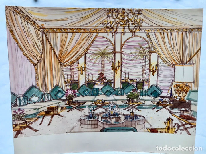 Arte: MAISON JANSEN BOCETO PROYECTO DE DECORACION , - Foto 1