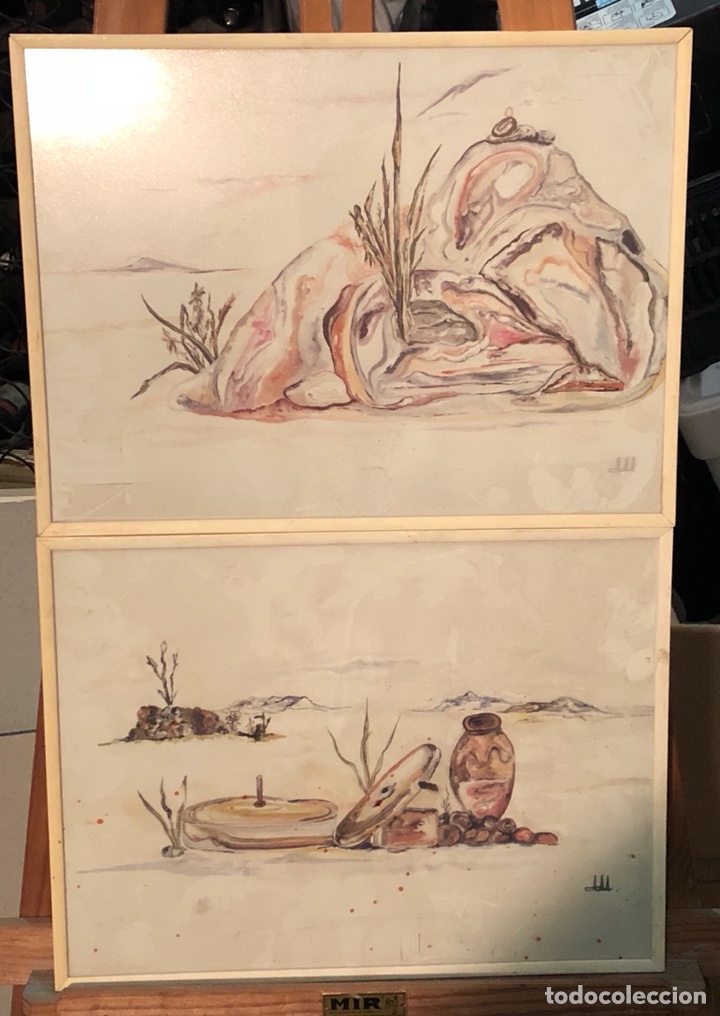 Kunst: Lote de 2 acuarelas firmadas