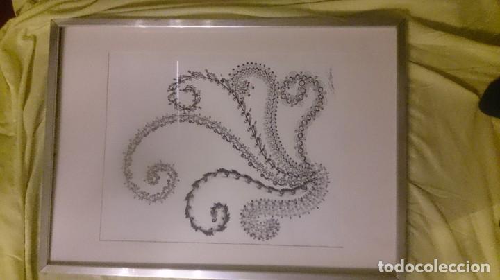 Arte: Acuarela dibujo RAMAS firmada 50x40 ctms