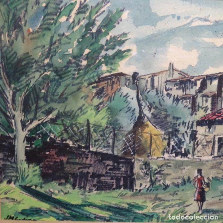 Arte: Acuarela firmada j m Codina. - Foto 3
