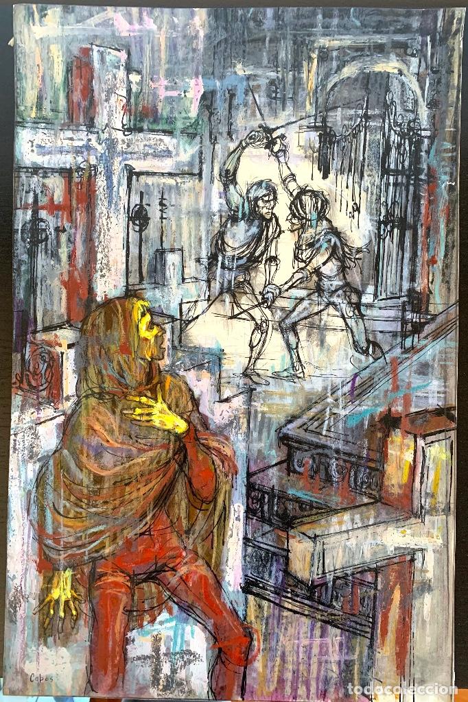 Kunst: Antonio Cobos Soto (1908-2001) Ilustraci&oacute;n para Romeo y Julieta. Ediciones Marte 1965