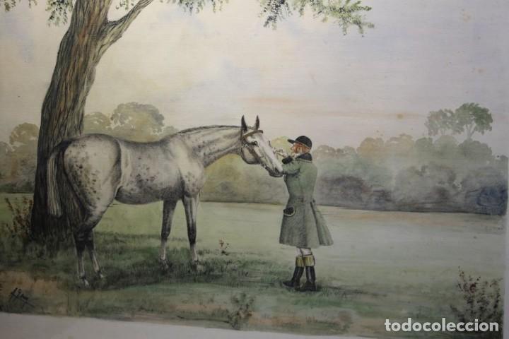 Kunst: A. GUY, ACUARELA DE CAZA INGLESA,