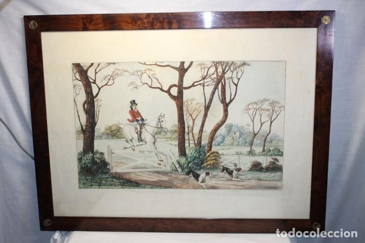 Kunst: A. GUY. ACUARELA DE CAZA INGLESA,