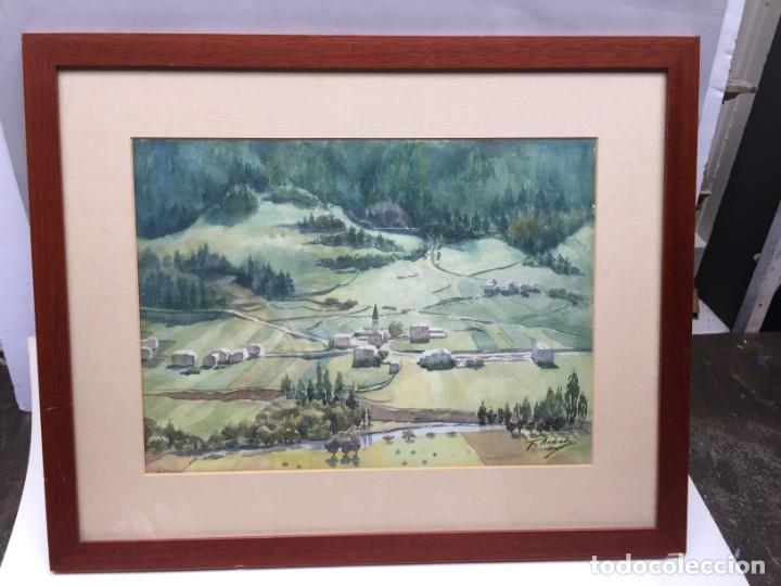 Arte: HERMOSA ACUARELA PAISAJE firmada F ANDRADA