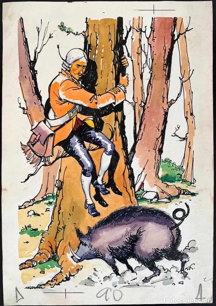 Kunst: E. Mart&iacute;n. Ilustraci&oacute;n para la portada Aventuras del Baron de Munchhausen. Ediciones Marte 1967