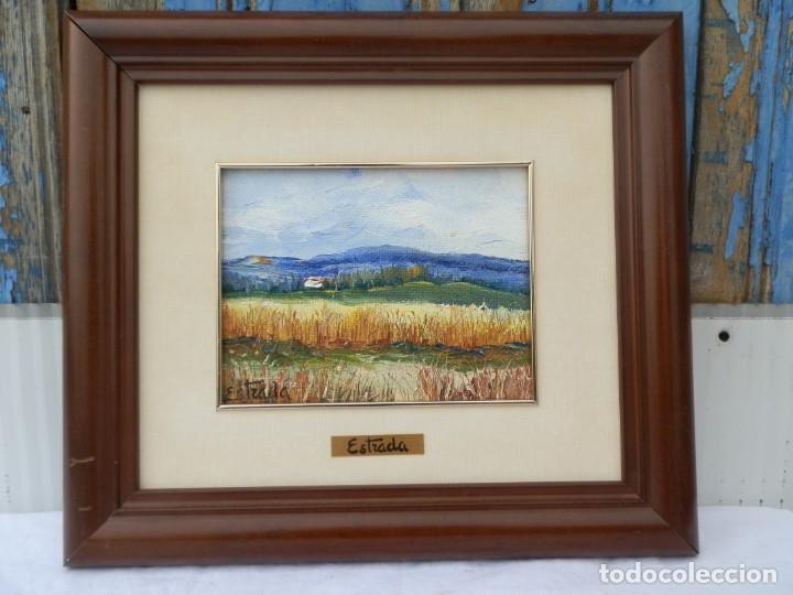 Arte: CUADRO AL &Oacute;LEO FIRMADO ESTRADA. ENMARCADO Y CON PASPERT&Uacute;.