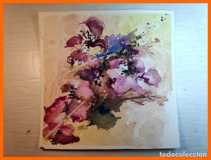 Arte: Flores 2 - Acuarela original - Foto 2