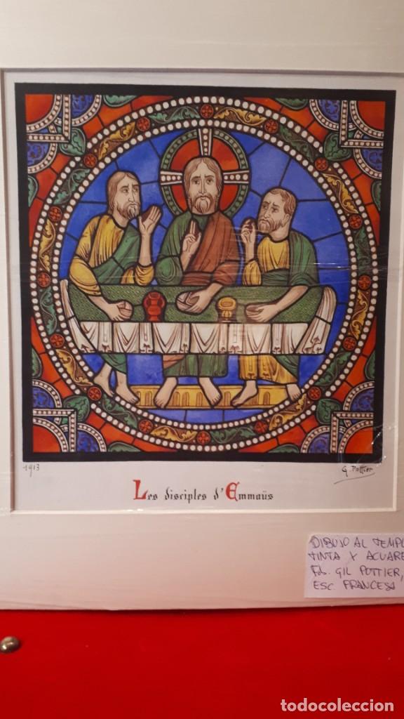 Arte: LOS DISCIPULOS DE EMAUS, ACUARELA. - Foto 1