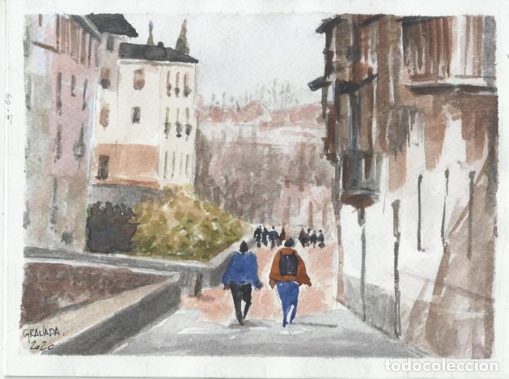 Arte: acuarela calle de granada
