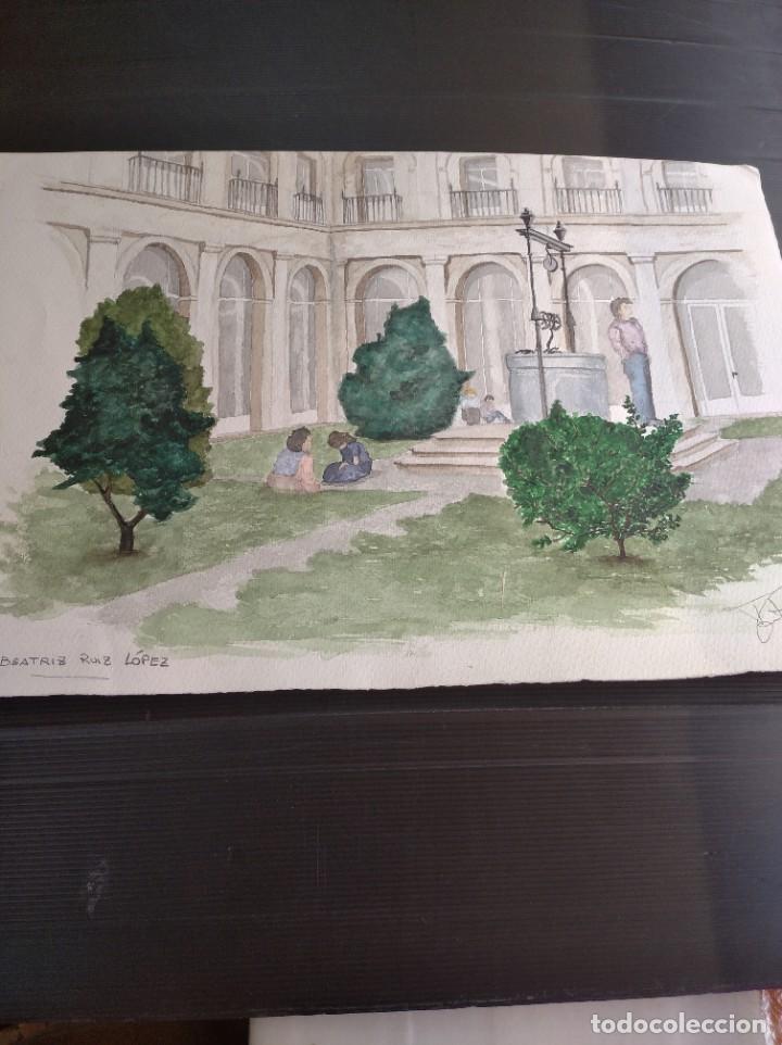 Kunst: Bonita acuarela, original firmada