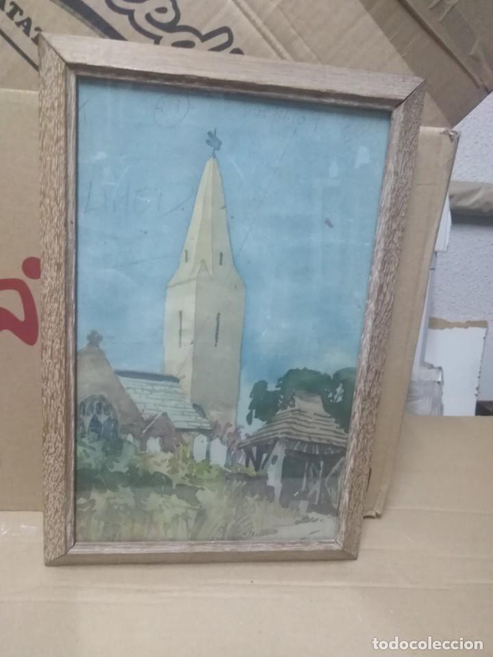 Kunst: BONITAS ACUARELAS ENMARCADAS EN EL MISMO MARCO FIRMADA