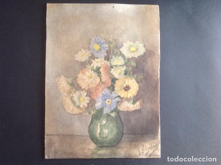 Arte: Jos&eacute; Nogales. Jarr&oacute;n con flores. - Foto 1