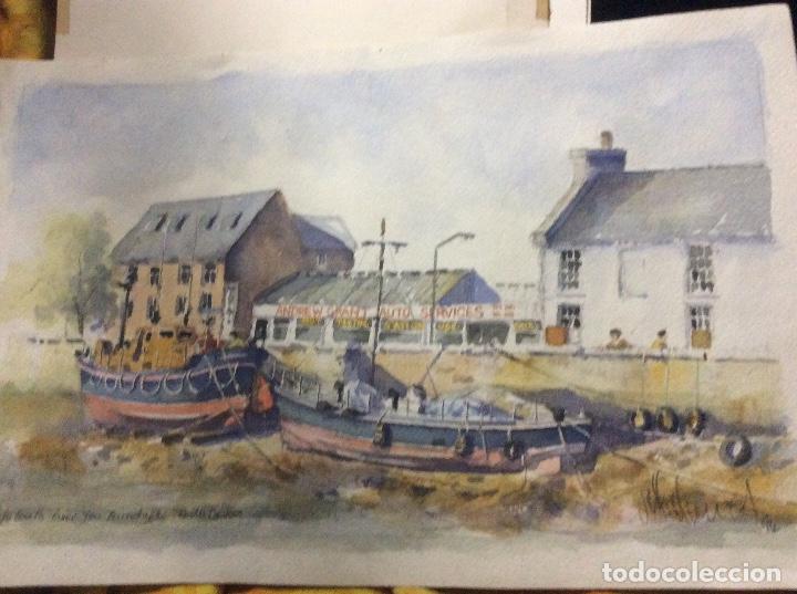 Kunst: Acuarela firmado sin reconocer devor river teo