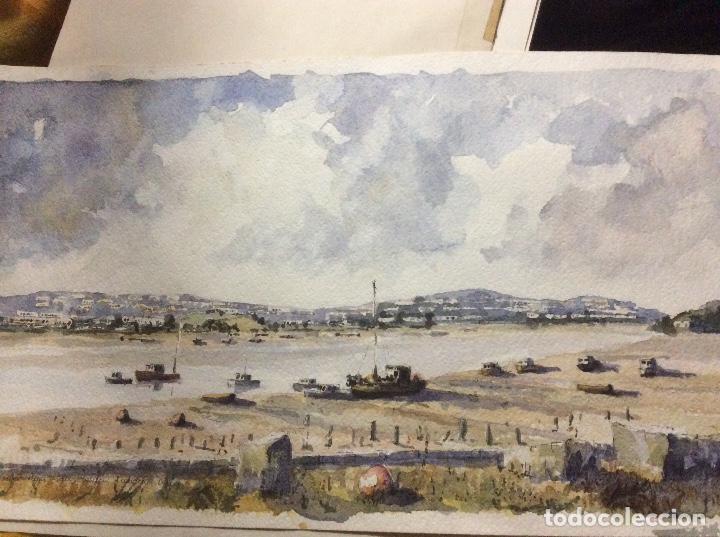 Arte: Acuarela firmado Sin reconocer devan o asi ver fotos 56 x 35