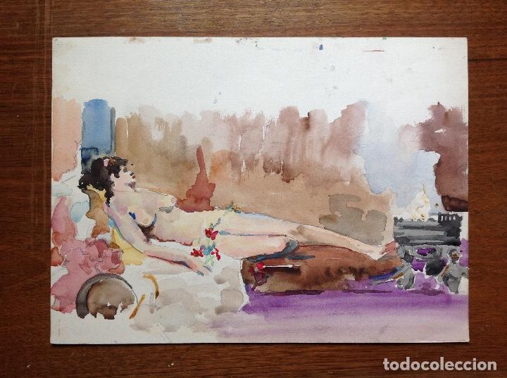 Arte: Odalisca - acuarela - Foto 1