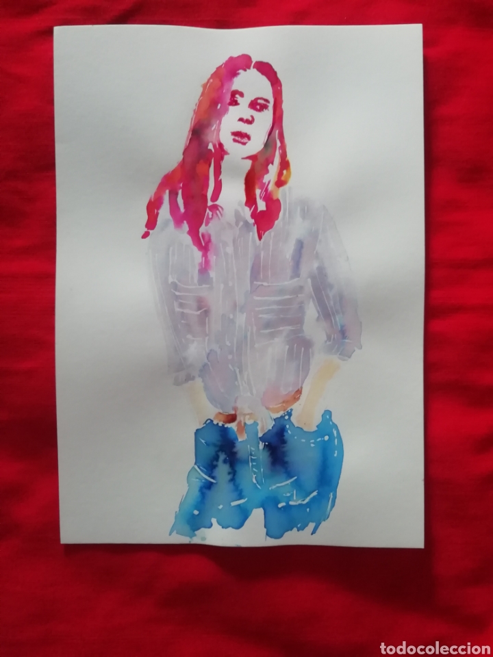 Arte: Acuarela - Mujer vaqueros - Foto 1