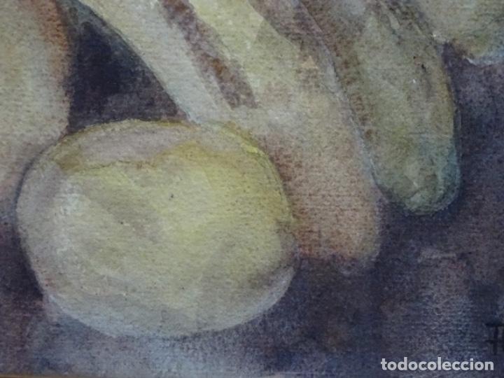Arte: BODEGON A LA ACUARELA FIRMADO ABELLO. - Foto 5