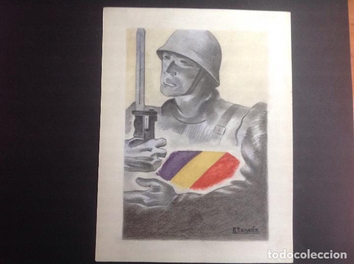 Arte: F. Echauz. Soldado republicano - Foto 1
