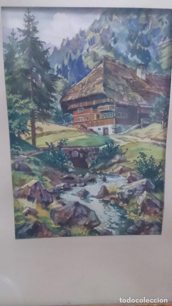 Arte: Bonita acuarela firmada ( paisaje) 30x20 ctms