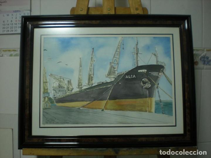 Arte: ACUARELA DEL BARCO ALCA