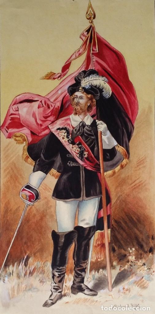 Arte: Oficial, acuarela de 1905 - Foto 1