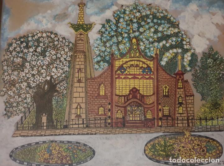 Arte: Pareja de cuadros pintados a mano.