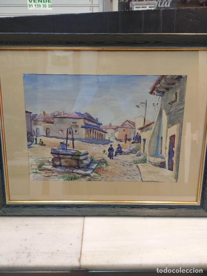Arte: Preciosa Acuarela, firmada E.Chavarri 1957 escena rural