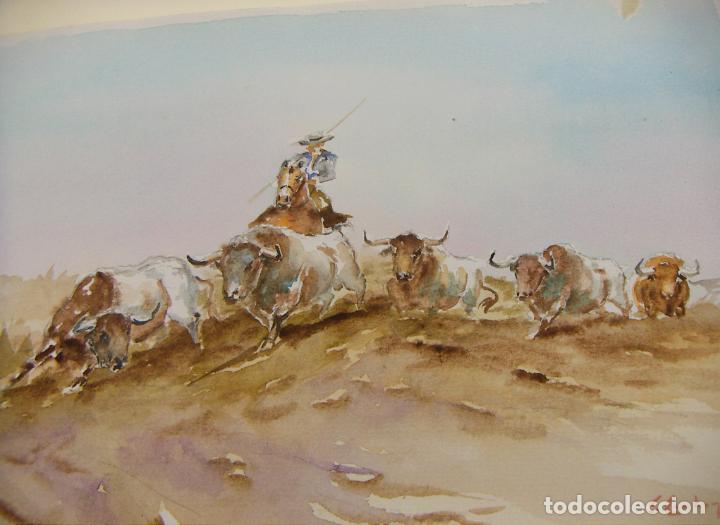Arte: ACUARELA ORIGINAL DE EMILIO CARBONELL - Foto 2