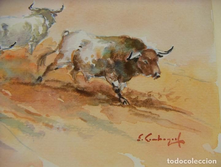 Arte: ACUARELA ORIGINAL DE EMILIO CARBONELL - Foto 3