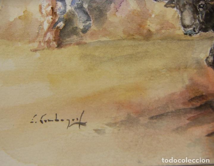 Arte: ACUARELA ORIGINAL DE EMILIO CARBONELL - Foto 3