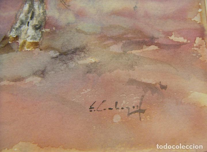 Arte: ACUARELA ORIGINAL DE EMILIO CARBONELL - Foto 3