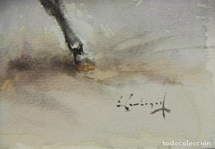 Arte: ACUARELA ORIGINAL DE EMILIO CARBONELL - Foto 3