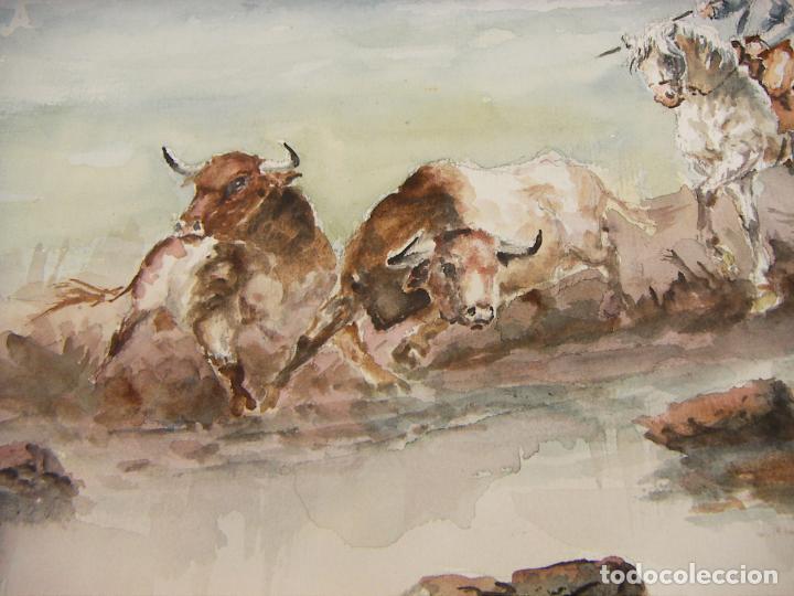 Arte: ACUARELA ORIGINAL DE EMILIO CARBONELL - Foto 3
