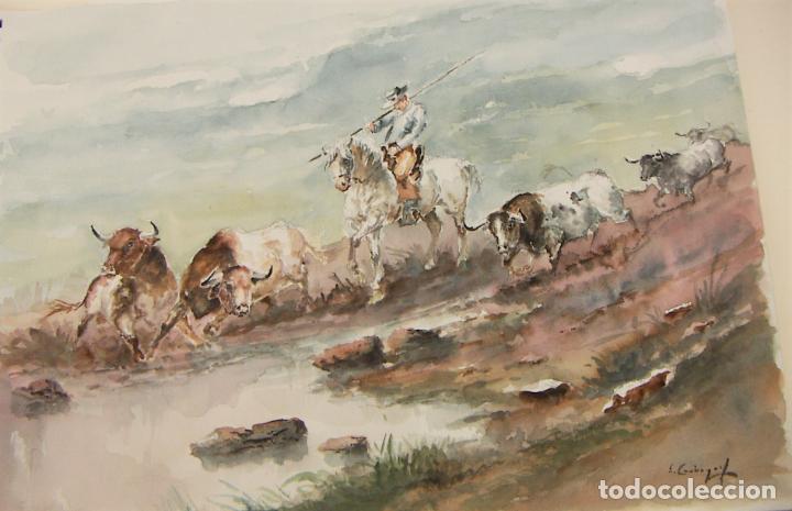 Arte: ACUARELA ORIGINAL DE EMILIO CARBONELL - Foto 1