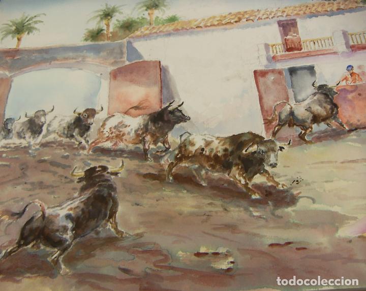 Arte: ACUARELA ORIGINAL DE EMILIO CARBONELL - Foto 2